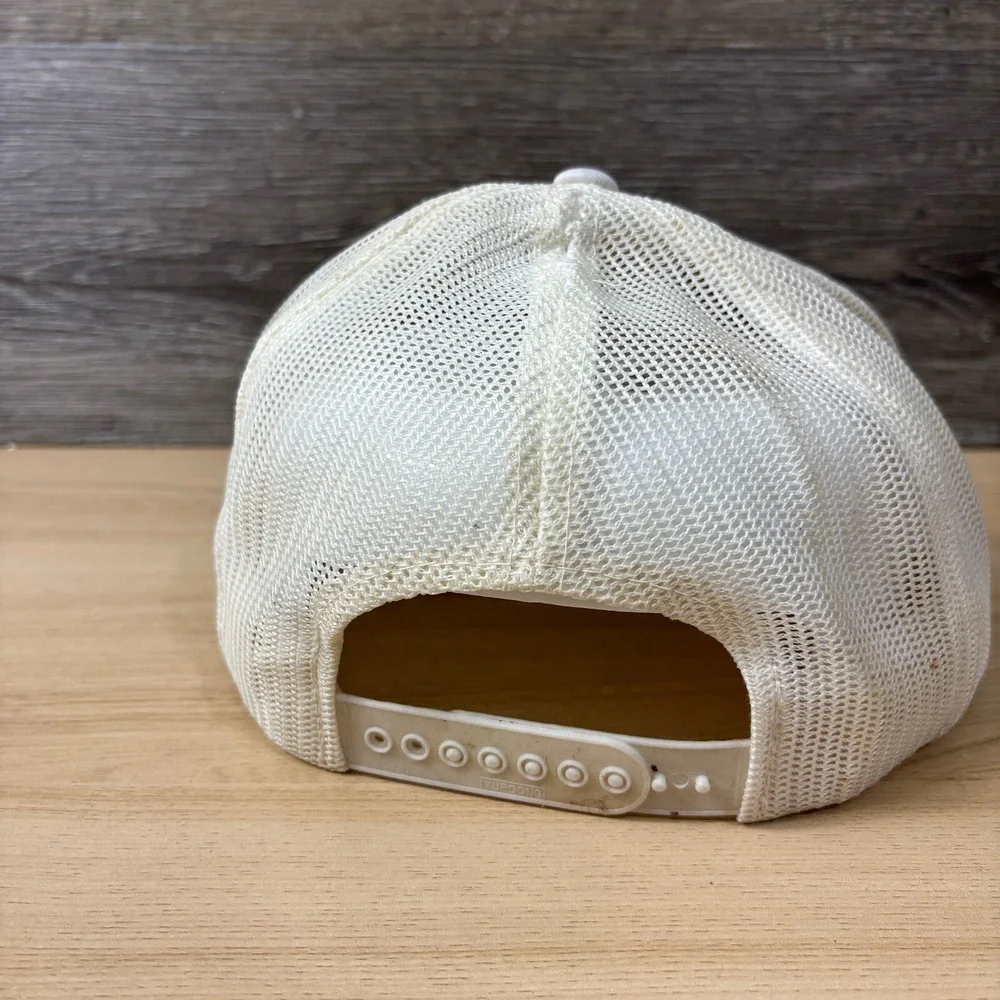 Vintage US Open Hat Cap‎ Snapback White Trucker 1987 When You Flush Adjustable